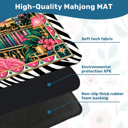 Viva Las Vegas Art Deco Mahjong Mat - Splash Of Mahj And Color Co.