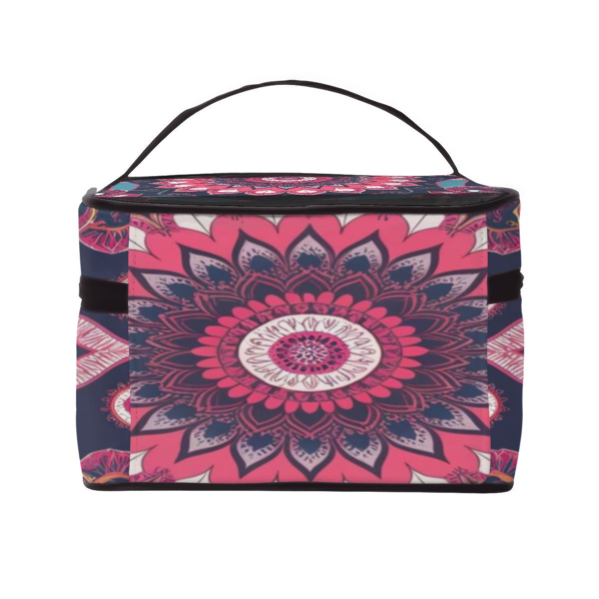 Boho Mandala, Pink, Purple Mahjong Portable Mahjong Bag - Splash of Color Co.