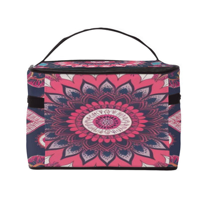 Boho Mandala, Pink, Purple Mahjong Portable Mahjong Bag - Splash of Color Co.