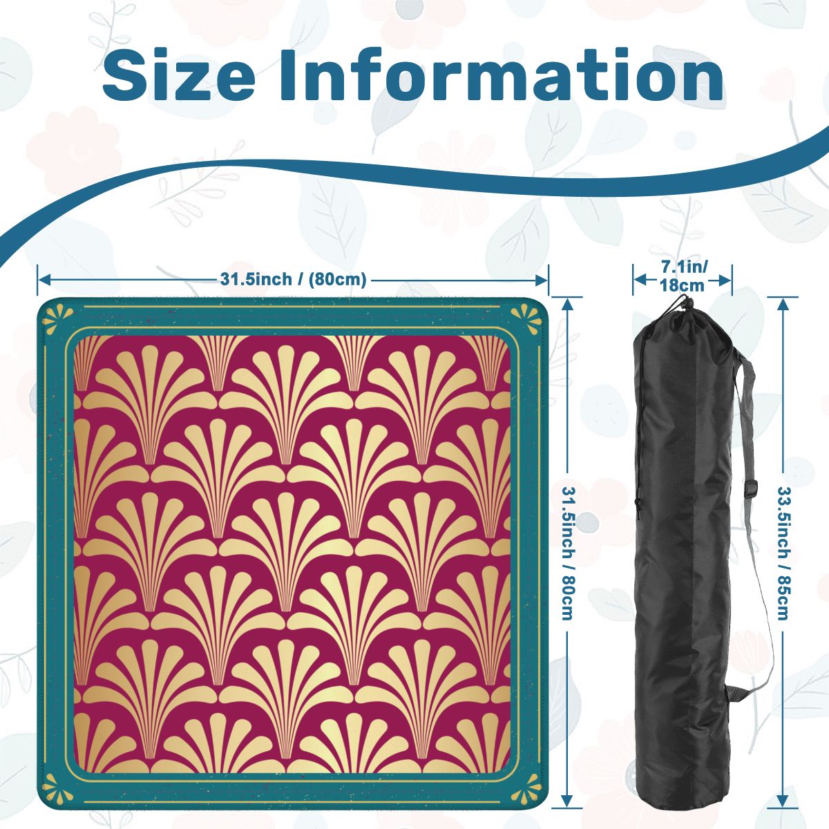 Mahjong Art Deco Burgandy, Gold Leaf Speakeasy Collection Mahj Mat - Splash of Color Co.