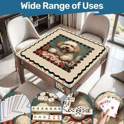 Doodle Dog Dog Playing Mahjong Mat - Splash of Color Co.