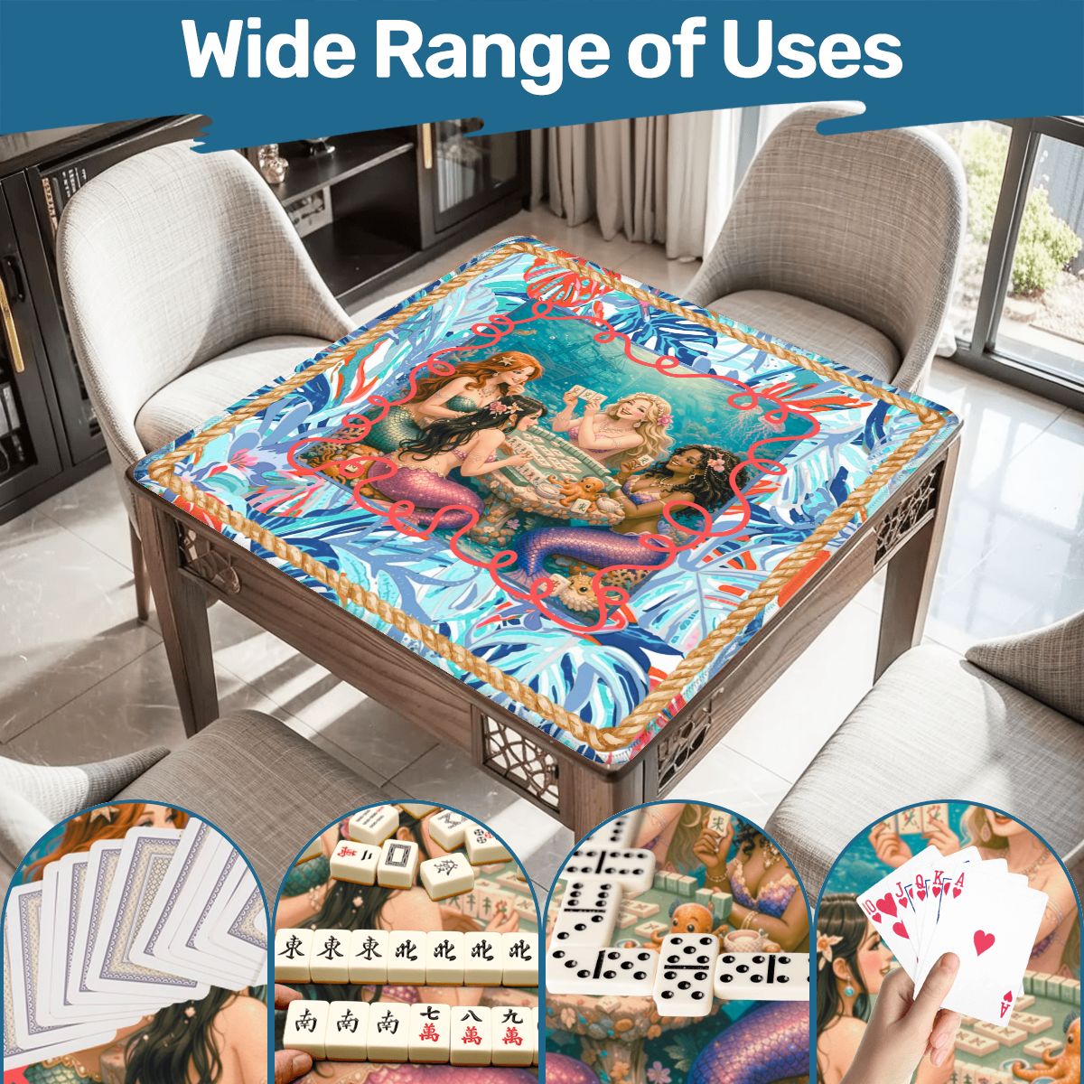 Mahjong Mermaids Mat - Splash of Color Co.