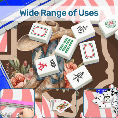 Knocking Boots Texas Mahjong Mat Boho Wildflower - Splash of Color Co.