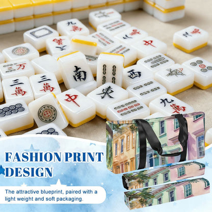 Charleston South Carolina Rainbow Row Mahjong Bag Bundle Set - Splash of Color Co.