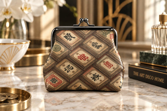 Mahjong Women's Leather Kiss Lock Coin Purse - Splash Of Mahj And Color Co.