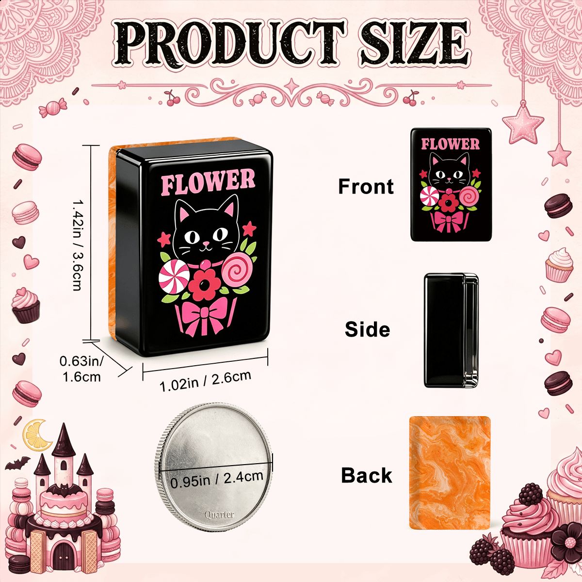 Orange Marbled Gothic Dessert Engraved Halloween Mahjong Tiles And Carry Case - Splash Of Mahj And Color Co.