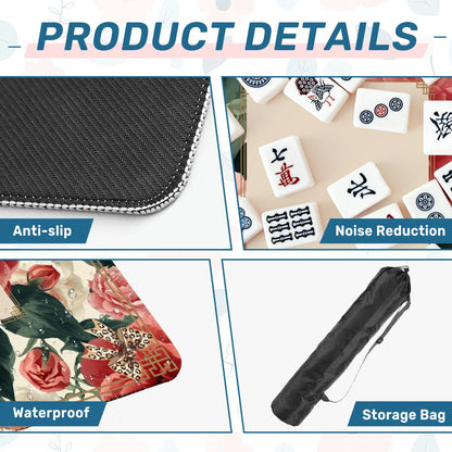 Southern Floral Camellias In Bloom Mahjong Mat - Splash of Color Co.