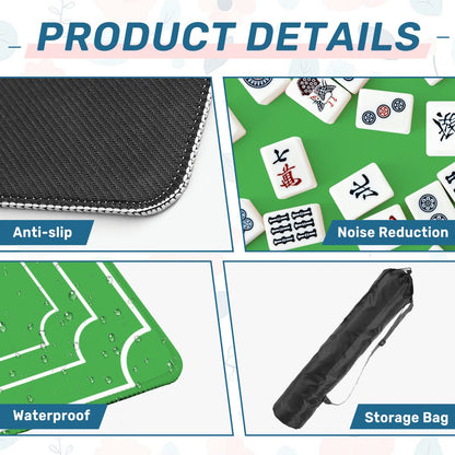 Plain And Simple Green Minimalist Mahjong Mat - Splash of Color Co.