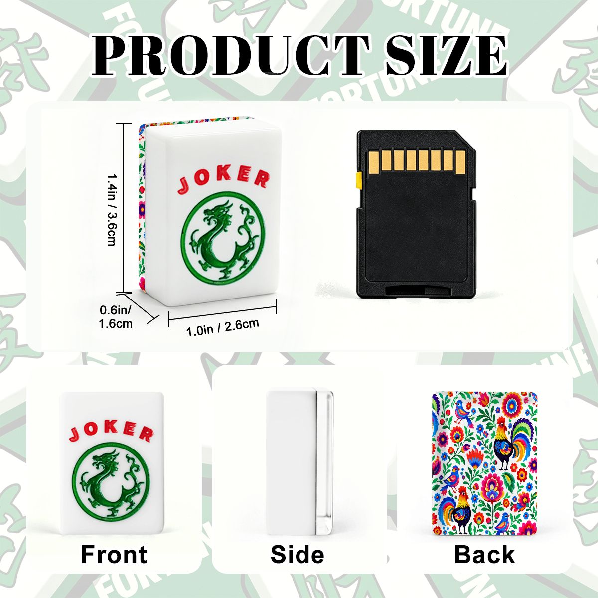 Wycinanki Polish Folk Art, Rooster American Mahjong Tiles And Carry Bag Case - Splash Of Mahj And Color Co.