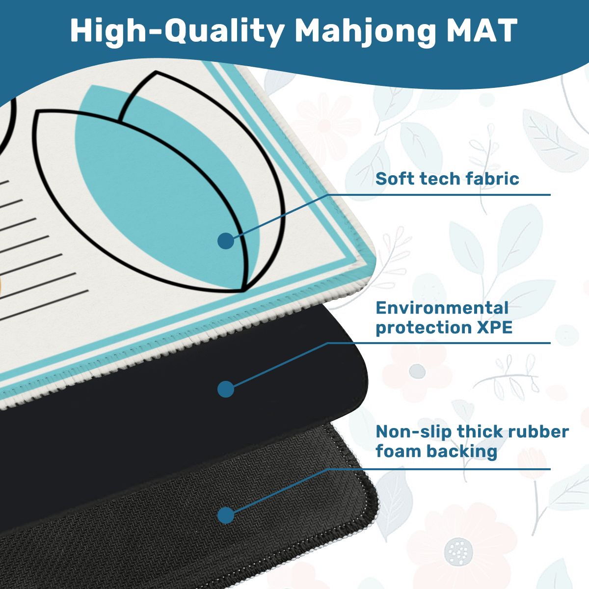 Cloud Dancer Modern Purist Mahjong Mat - Splash of Color Co.