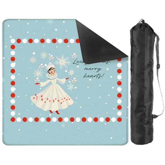 Mahjong Christmas Winter Game Mat Lucky Hands Merry Hearts Nostalgic Christmas Mahjong Mat