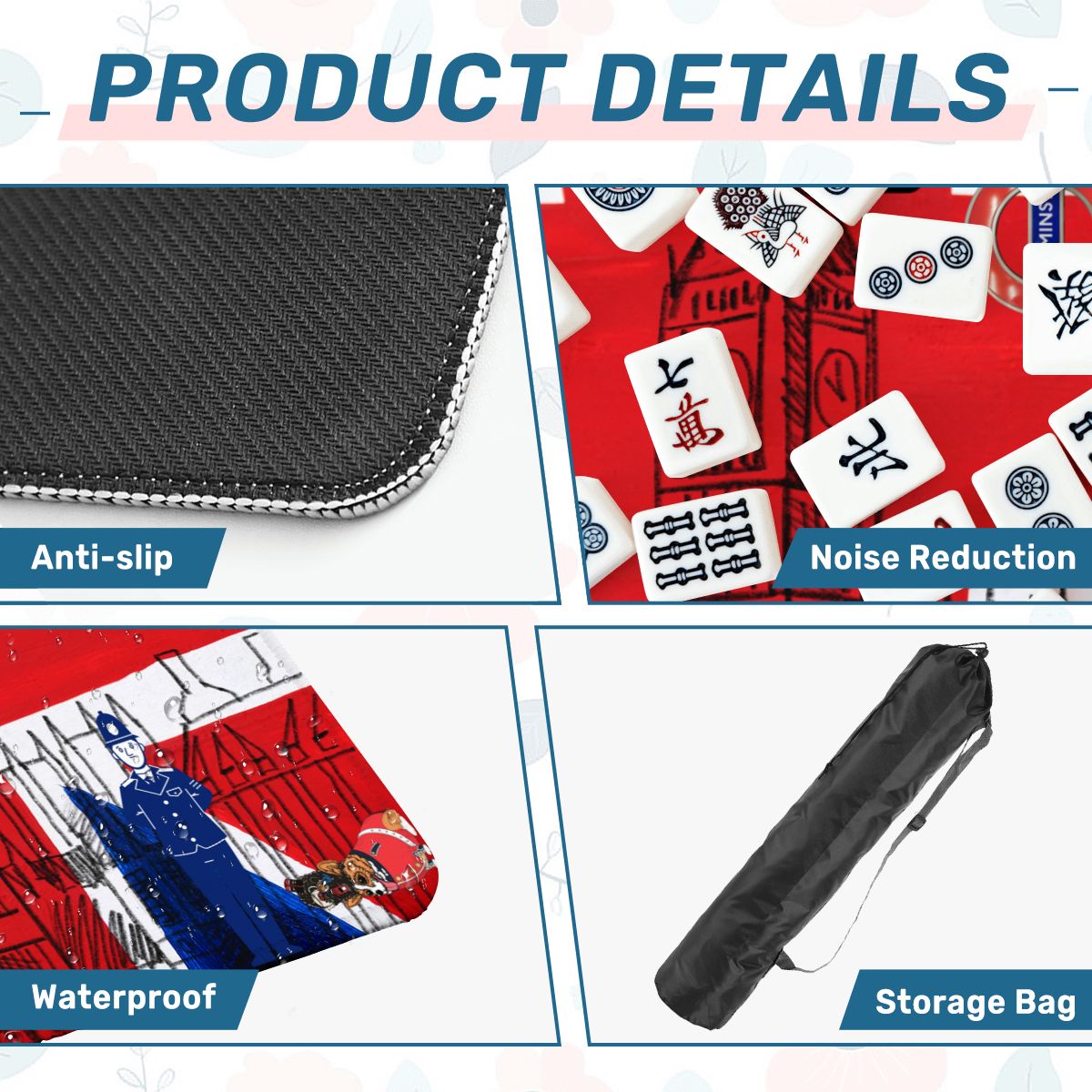 London Calling Station To Station Black Cab Mahjong Mat - Splash of Color Co.