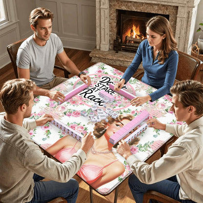 Funny Mahjong Mat, Don't Stare At My Rack - Splash of Color Co.