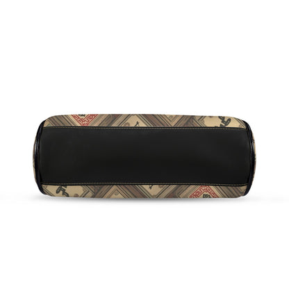 Mahjong Tile Vintage Kisslock Crossbody Shoulder Bag, Trendy And Stylish - Splash of Color Co.