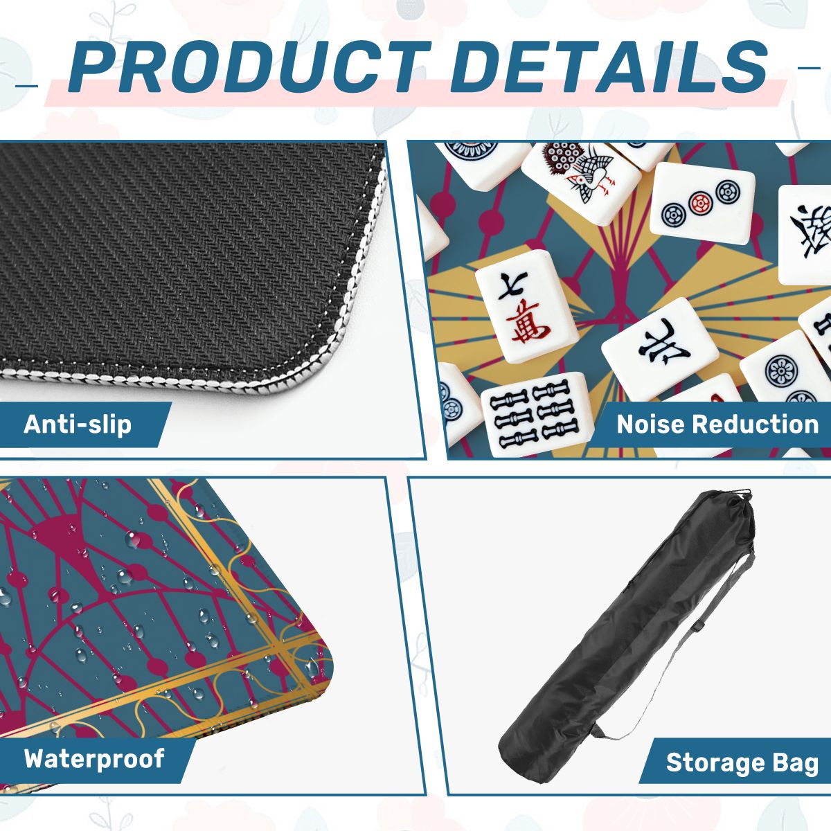 Art Deco Mahjong Mat, Speakeasy Golden Glitz & Berry Blitz - Splash of Color Co.