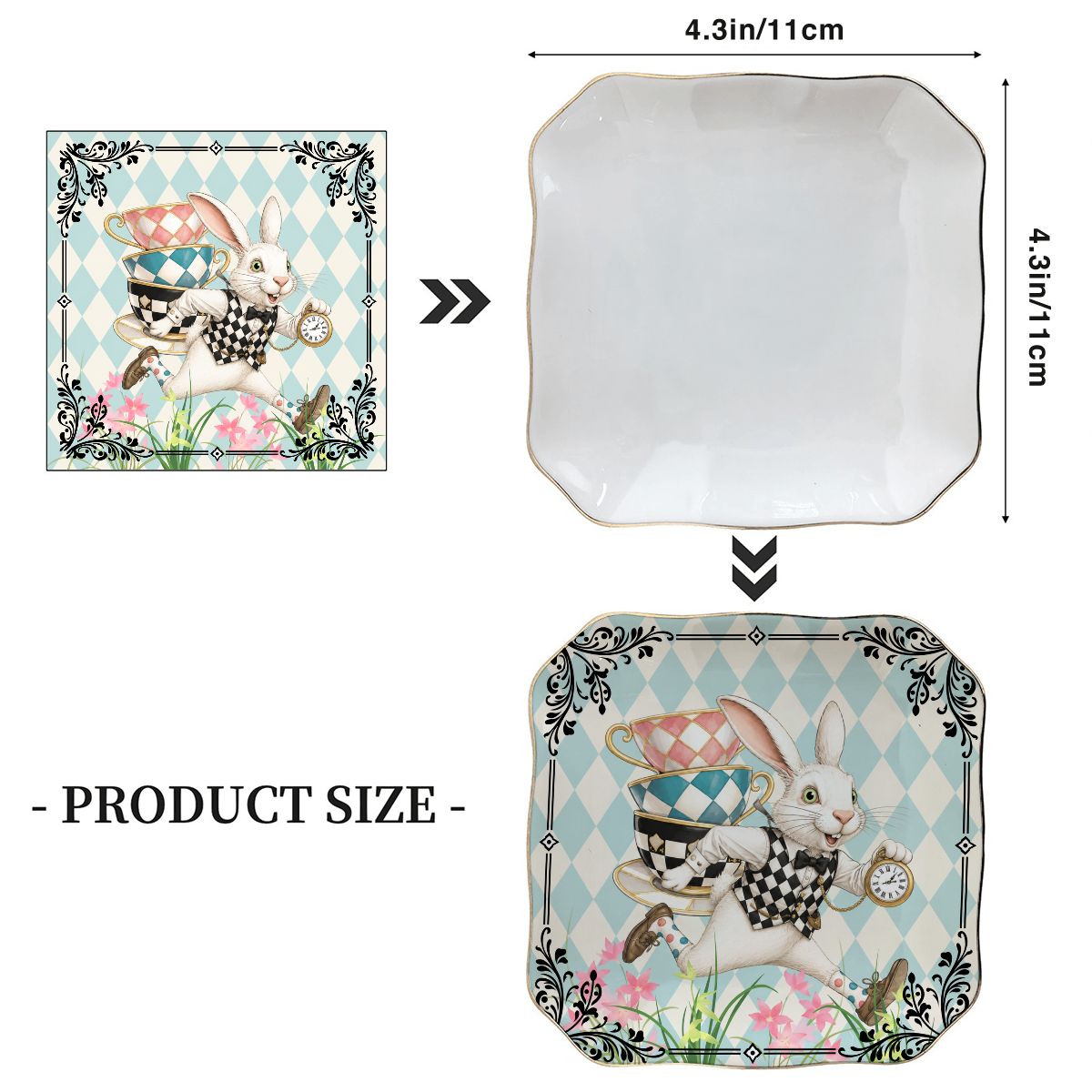 Go Ask Alice Scalloped Ceramic Mahjong Dice Tray