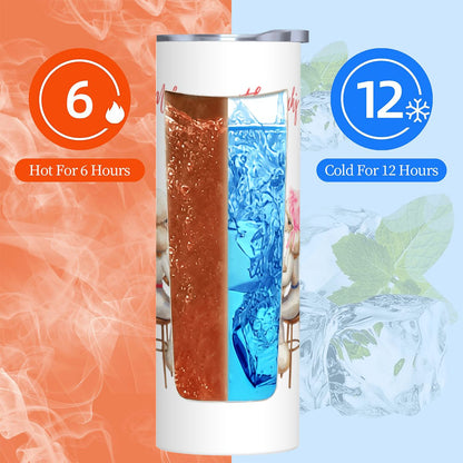 Funny Mahjong Poodle Dogs, Mahjong With Mahj Ladies Tumbler Cup - Splash of Color Co.