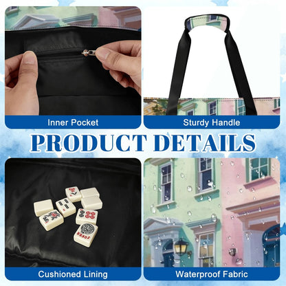 Charleston South Carolina Rainbow Row Mahjong Bag Bundle Set - Splash of Color Co.