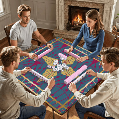 Art Deco Mahjong Mat, Speakeasy Golden Glitz & Berry Blitz - Splash of Color Co.