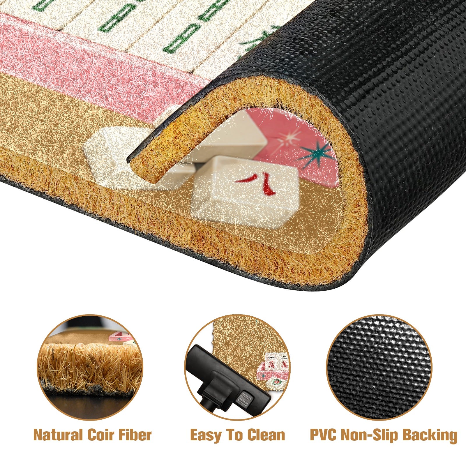 Mahjong Funny Welcome Mat, I Don't Give A Crak - Splash Of Mahj And Color Co.