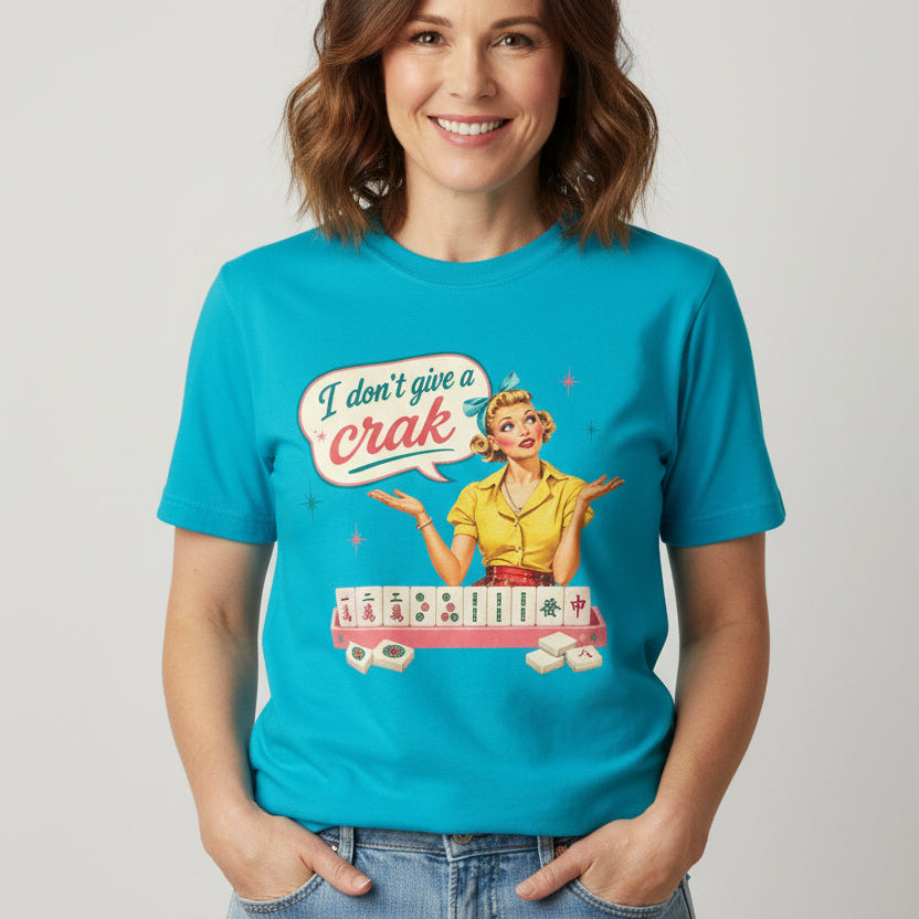 I Don’t Give a Crak Funny Mahjong T-Shirt