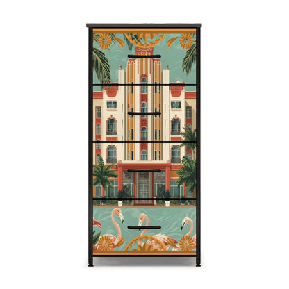 Art Deco Old World Florida 4 - Drawer Dresser - Splash of Color Co.