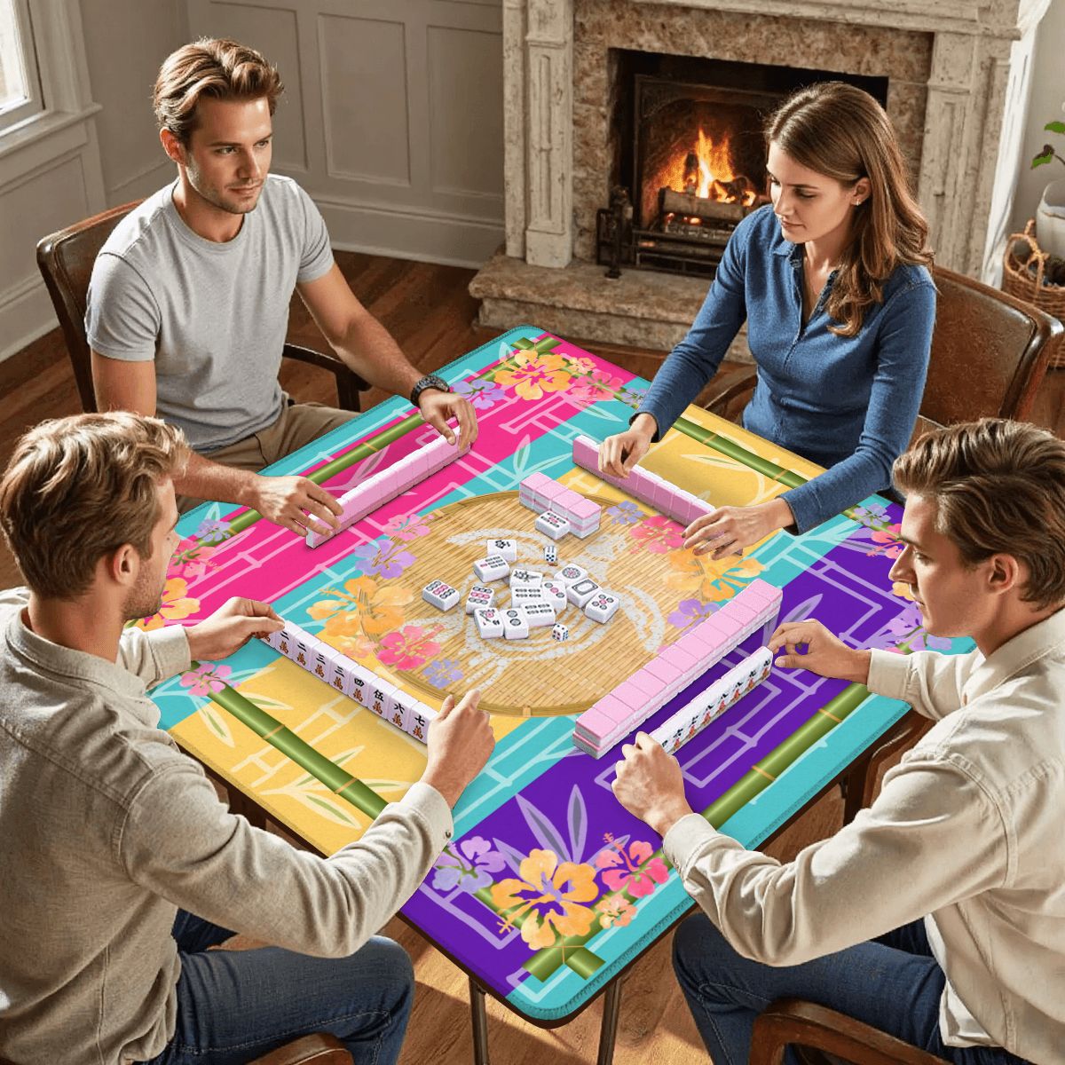 Flairing With Aloha Hawaii Mahjong Mat - Splash of Color Co.