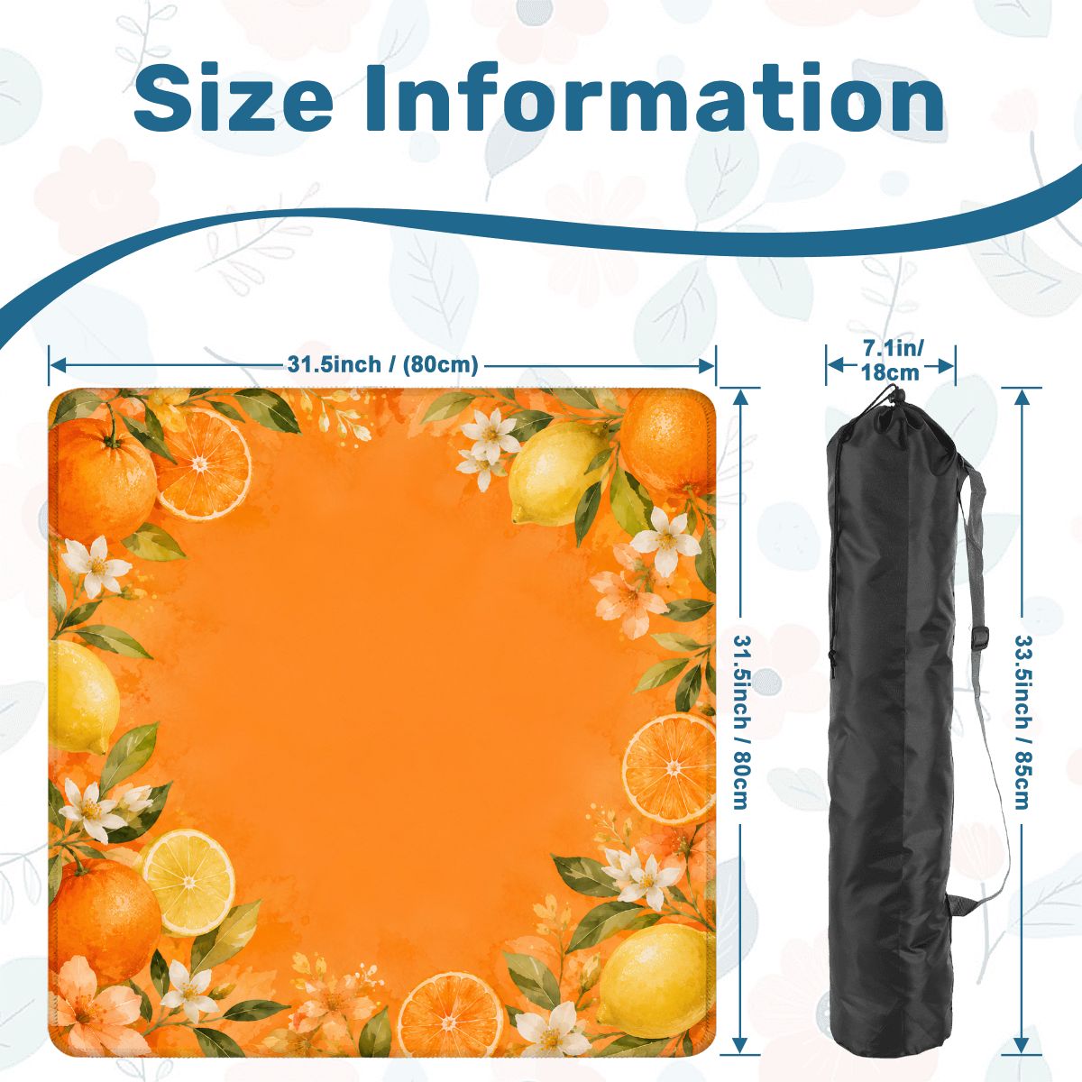 The Watercolor Citrus Grove Mahjong Mat