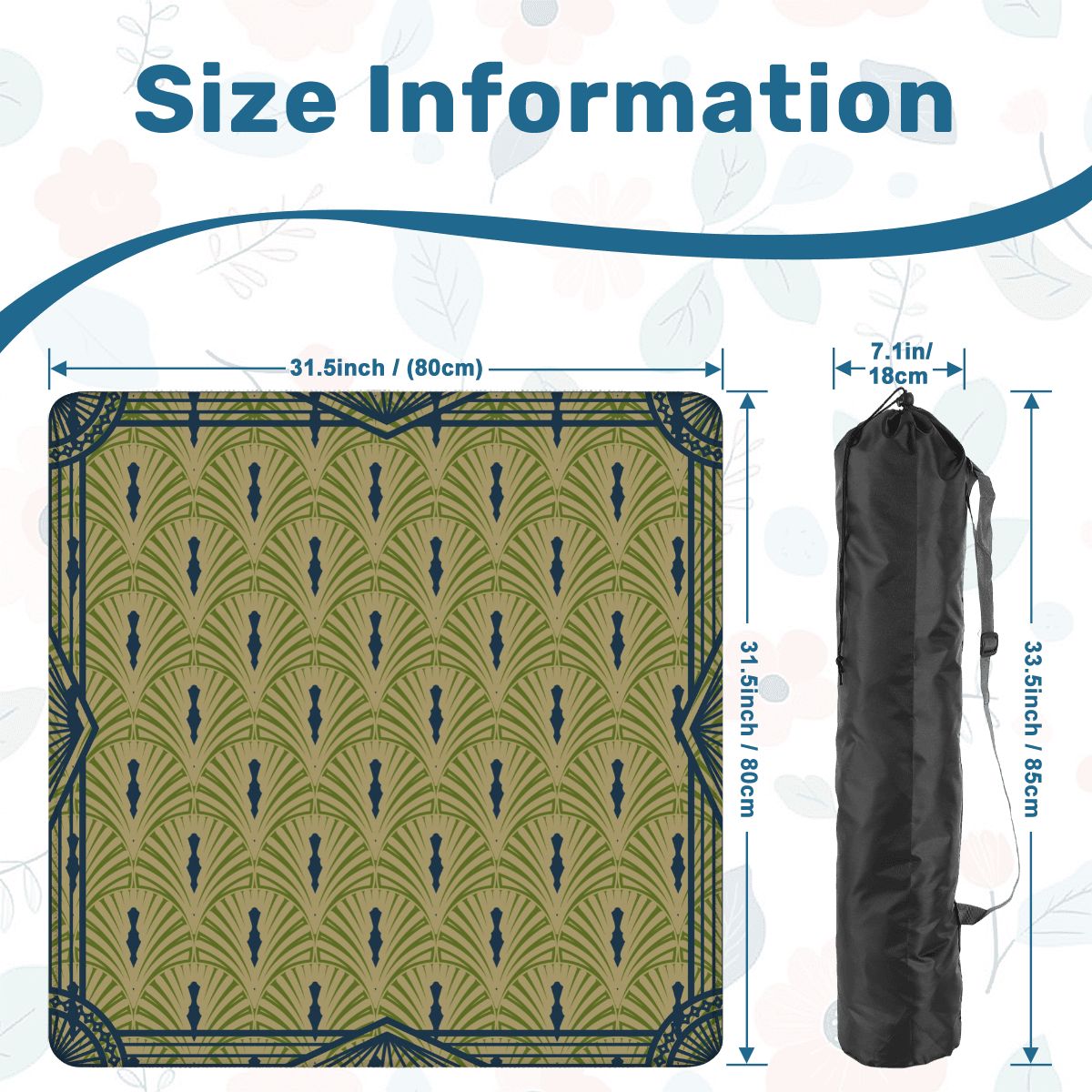 Art Deco Designed Mahjong Mat, Green Blue Speakeasy Collection - Splash of Color Co.