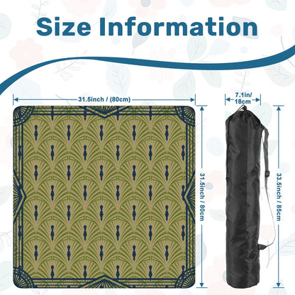 Art Deco Designed Mahjong Mat, Green Blue Speakeasy Collection - Splash of Color Co.