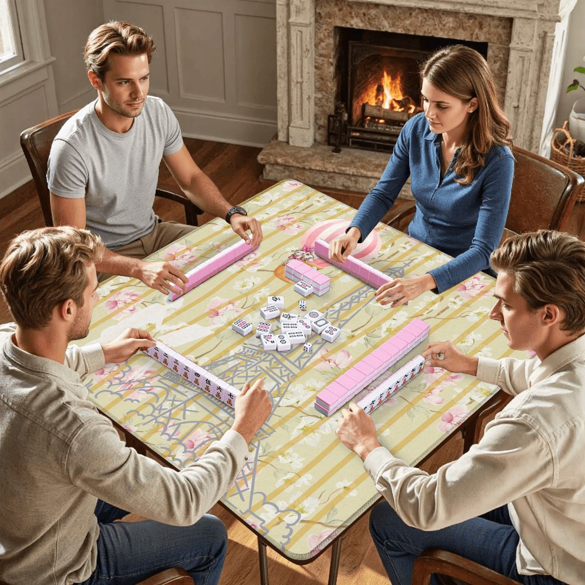 The French Connection Mahjong Mat - Splash of Color Co.