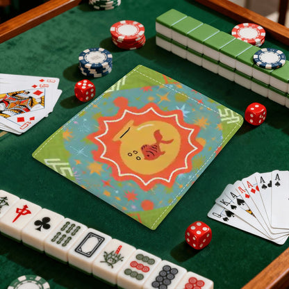 Modern Cosmic Fish 4 Mahjong Card Holder with Line Finder - Splash of Color Co.