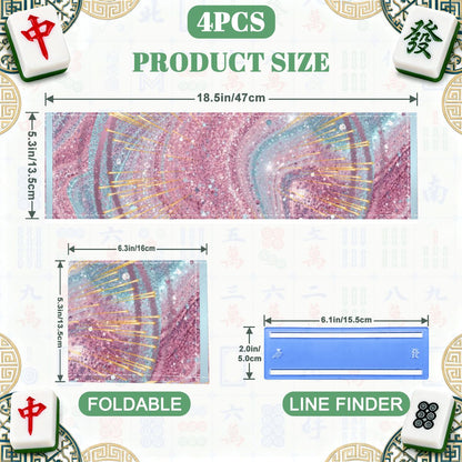 Sparkle Farkle Glitter Glam 4 Mahjong Card Holder with Line Finder - Splash of Color Co.