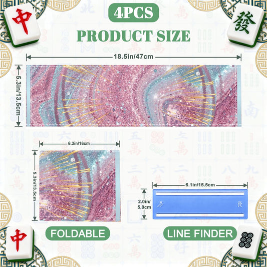 Sparkle Farkle Glitter Glam 4 Mahjong Card Holder with Line Finder - Splash of Color Co.