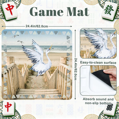 Pelican Landing Mini Mahj Mat And Foldable Mahjong Table - Splash of Color Co.