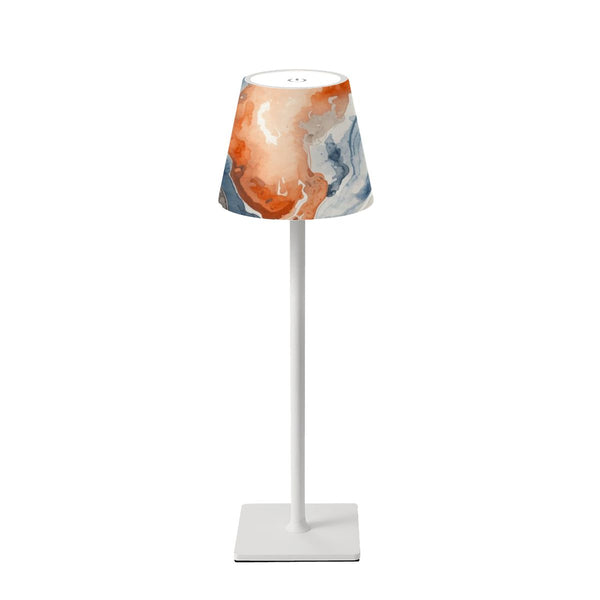 Oyster Watercolor Modern Mahjong LED Cordless Table Lamp - Splash of Color Co.