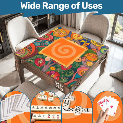 Klimt Watercolor Abstract Designed Mahjong Mat - Splash Of Mahj And Color Co.
