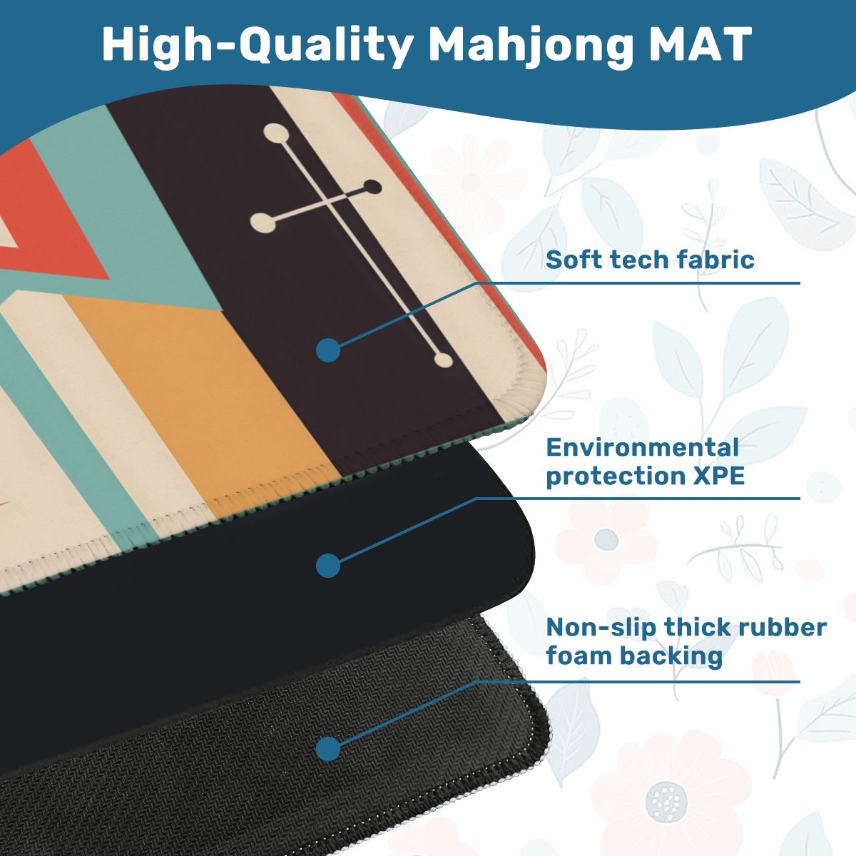 Mod Squad Mahjong Mat Lucky Grid - Splash of Color Co.