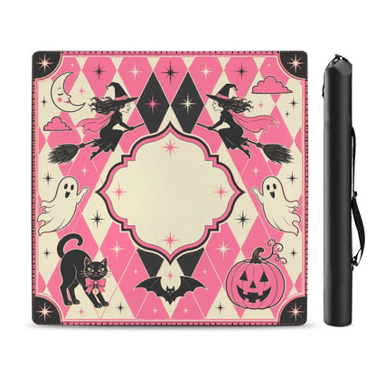 Harlequin Cats And Witches Brew Halloween Mahjong Table Mat 33" x 33"