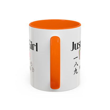 Mahjong Mug - "Just A Girl Who Loves Mahjong" Accent Coffee Mug - Splash of Color Co.