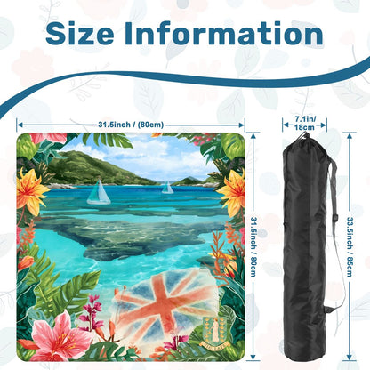 BVI British Virgin Islands Tropical Mahjong Mat - Splash of Color Co.