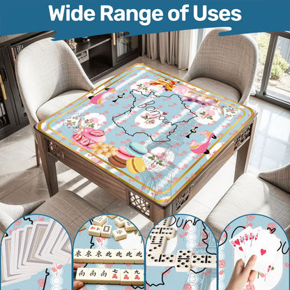 The French Patisserie Mahjong Mat 33"x33" (Ship Rolled up) - Splash of Color Co.