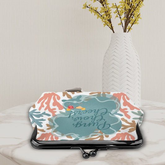 Pung Chow Cheers Mahjong Women's Leather Kiss Lock Coin Purse Mahjong - Splash Of Mahj And Color Co.