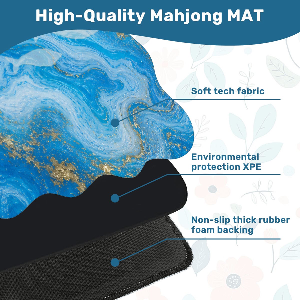 Aruba Oceanic Scalloped Mahjong Mat - Splash Of Mahj And Color Co.