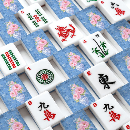 Chinoiserie Ginger Jar Peonies In Bloom American Mahjong Tiles And Carry Case - Splash Of Mahj And Color Co.
