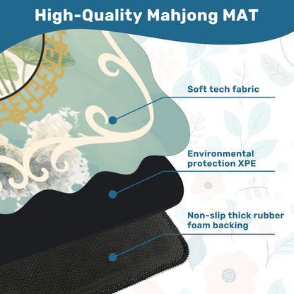 Lilly On The Lanai Scalloped Mahjong Mat - Splash of Color Co.