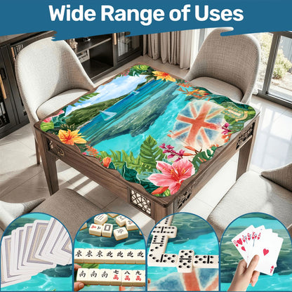 Scalloped Mahjong Mat British Virgin Islands Tropical Mahj Vacation - Splash of Color Co.