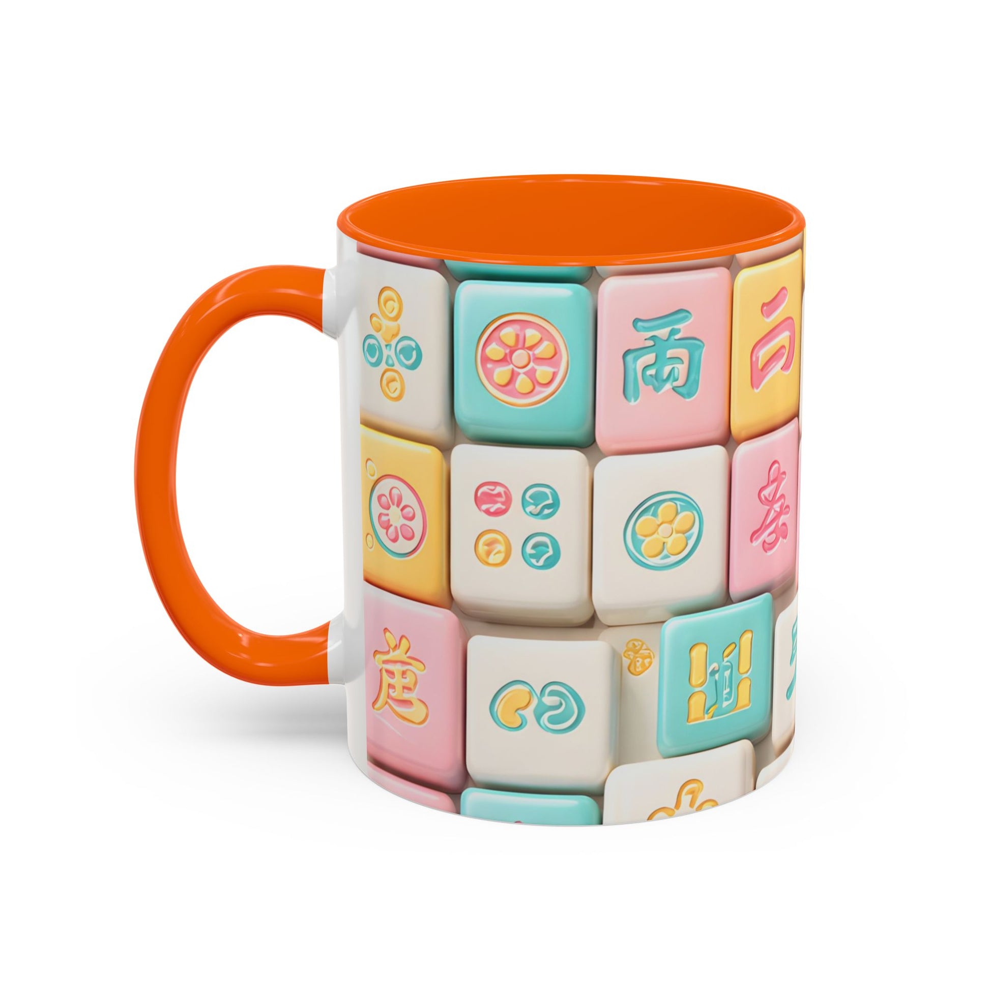 Pastel Mahjong Tile Pattern Mug | Accent Coffee Mug - Splash of Color Co.