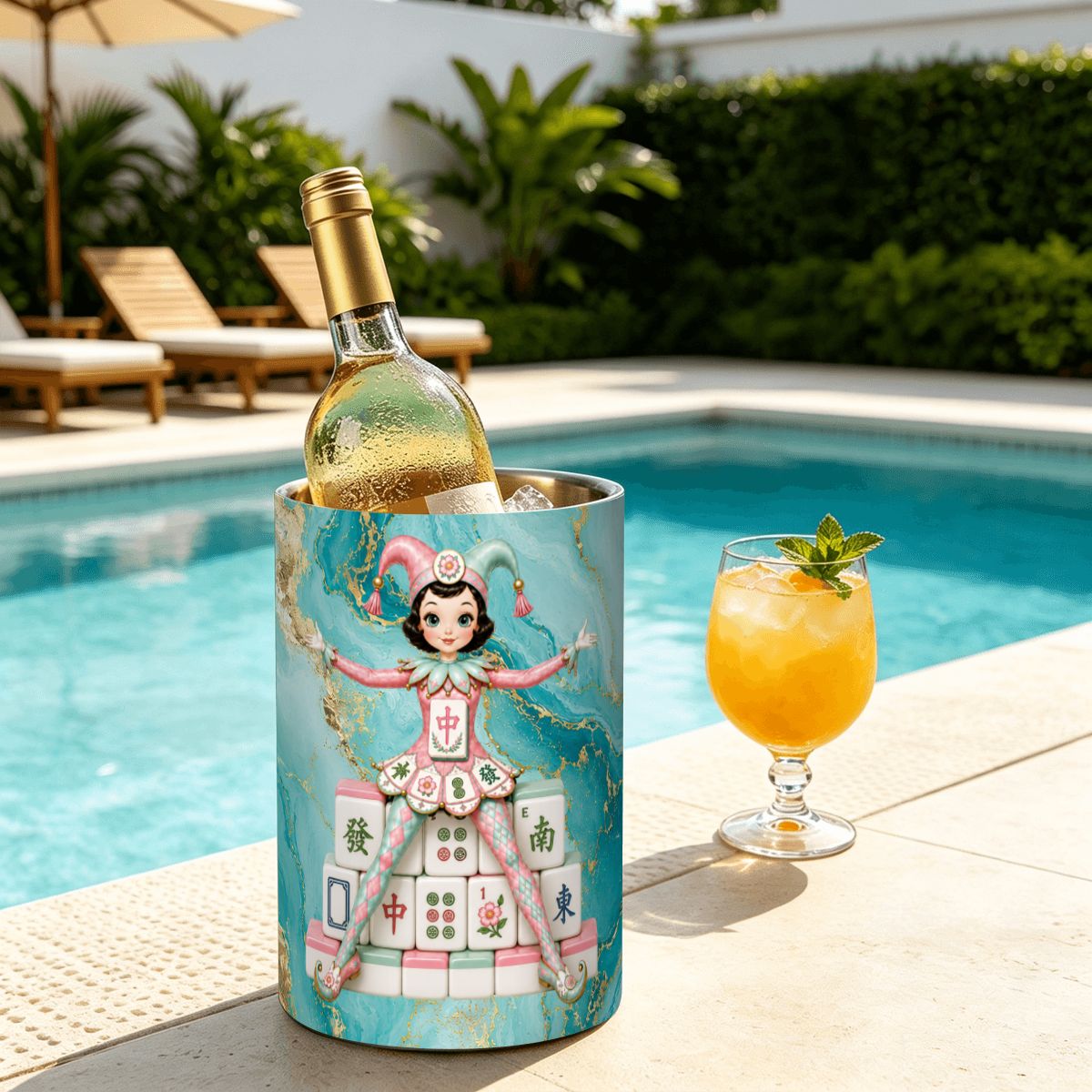 Mahjie The Mahjong Mascot Stainless Steel Wine Chiller