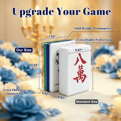 The Golden Chai Heritage Hanukkah Mahjong Tiles And Carry Case